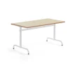 Pöytä PLURAL 1400x700x720 mm, ääntä vaimentava linoleumi, beige, valkoinen