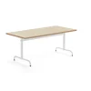 Pöytä PLURAL 1600x800x720 mm, ääntä vaimentava linoleumi, beige, valkoinen