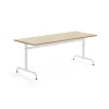 Pöytä PLURAL 1800x700x720 mm, ääntä vaimentava linoleumi, beige, valkoinen