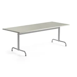 Pöytä PLURAL 1800x800x720 mm, ääntä vaimentava linoleumi, beige, valkoinen