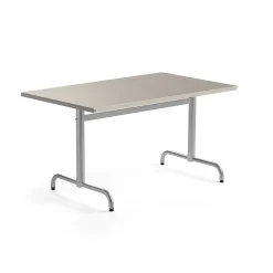 Pöytä PLURAL 1200x800x720 mm, ääntä vaimentava linoleumi, harmaa, hopeanharmaa