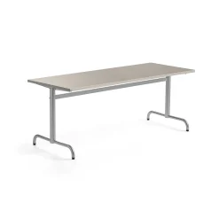 Pöytä PLURAL 1800x700x720 mm, ääntä vaimentava linoleumi, harmaa, hopeanharmaa
