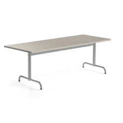 Pöytä PLURAL 1800x800x720 mm, ääntä vaimentava linoleumi, harmaa, hopeanharmaa