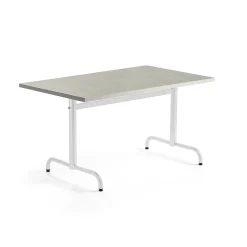 Pöytä PLURAL 1200x800x720 mm, ääntä vaimentava linoleumi, harmaa, valkoinen