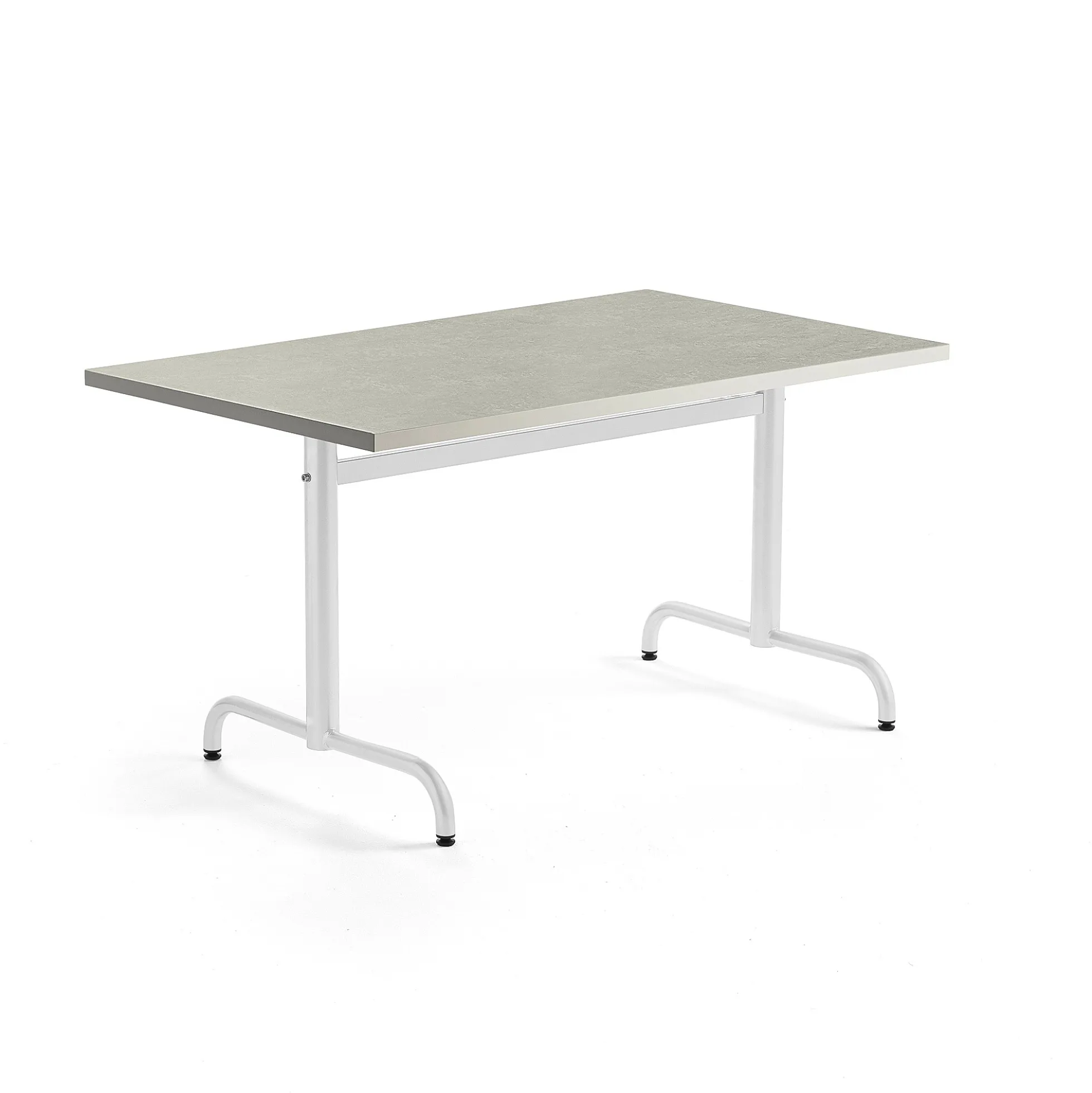 Pöytä PLURAL 1200x800x720 mm, ääntä vaimentava linoleumi, harmaa, valkoinen
