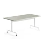 Pöytä PLURAL 1600x800x720 mm, ääntä vaimentava linoleumi, harmaa, valkoinen