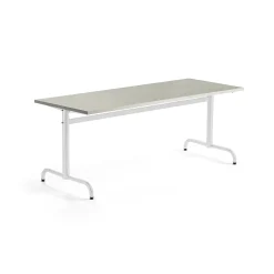 Pöytä PLURAL 1800x700x720 mm, ääntä vaimentava linoleumi, harmaa, valkoinen