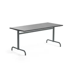 Pöytä PLURAL 1600x700x720 mm, ääntä vaimentava linoleumi, tummanharmaa, antrasiitinharmaa