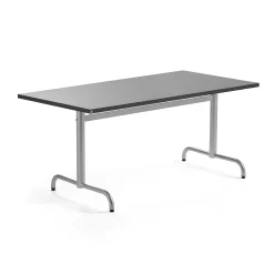 Pöytä PLURAL 1400x800x720 mm, ääntä vaimentava linoleumi, tummanharmaa, hopeanharmaa