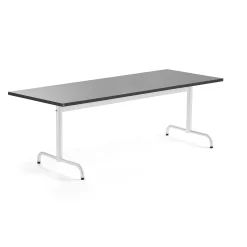 Pöytä PLURAL 1800x800x720 mm, ääntä vaimentava linoleumi, tummanharmaa,valkoinen