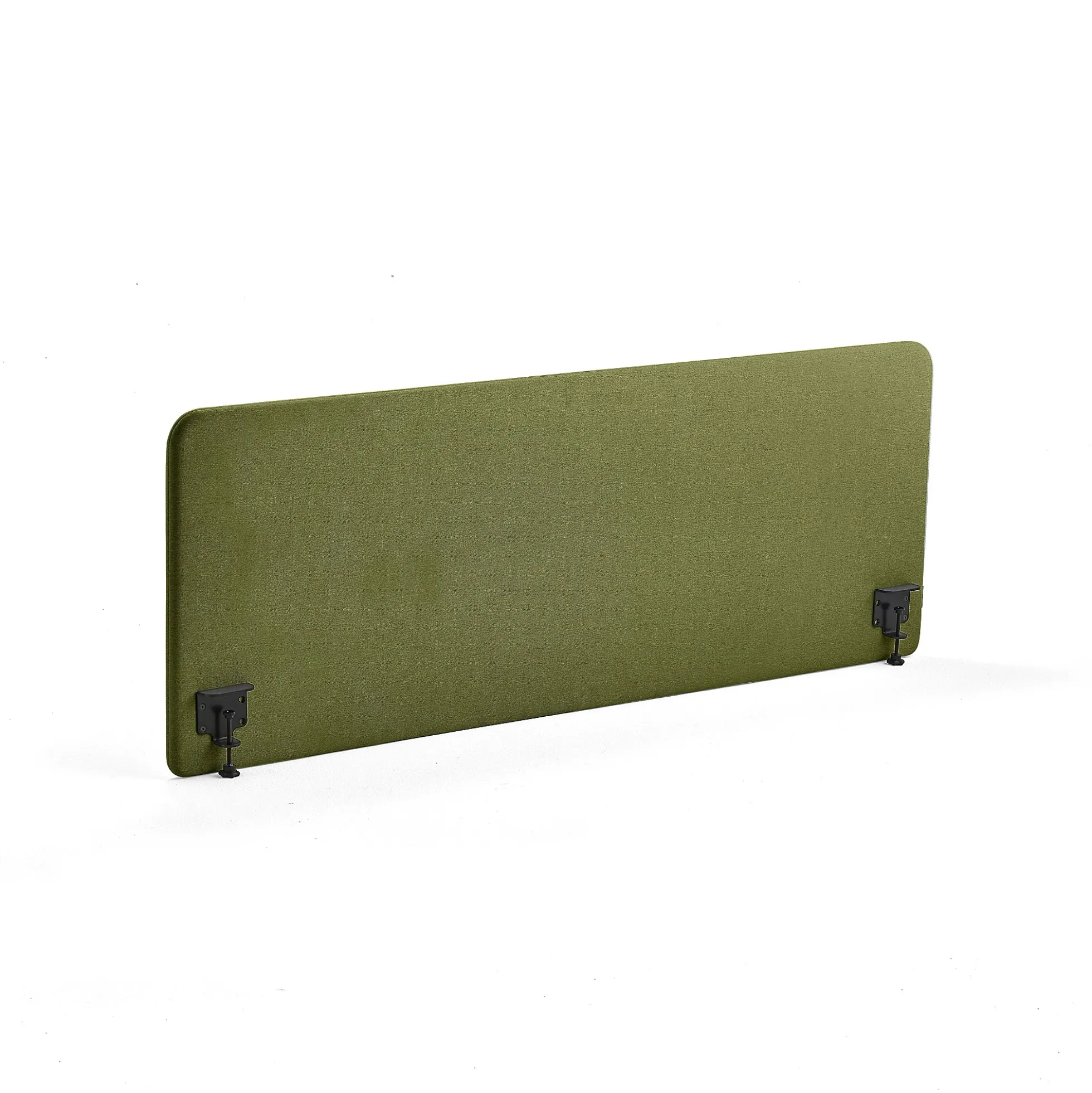 Pöytäsermi ZONE Mustat kiinnikkeet, 1800x650x36 mm, kangas Hush, metsänvihreä