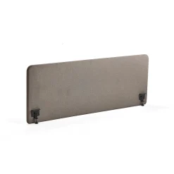 Pöytäsermi ZONE Mustat kiinnikkeet, 1800x650x30 mm, kangas Hush, vaaleanruskea