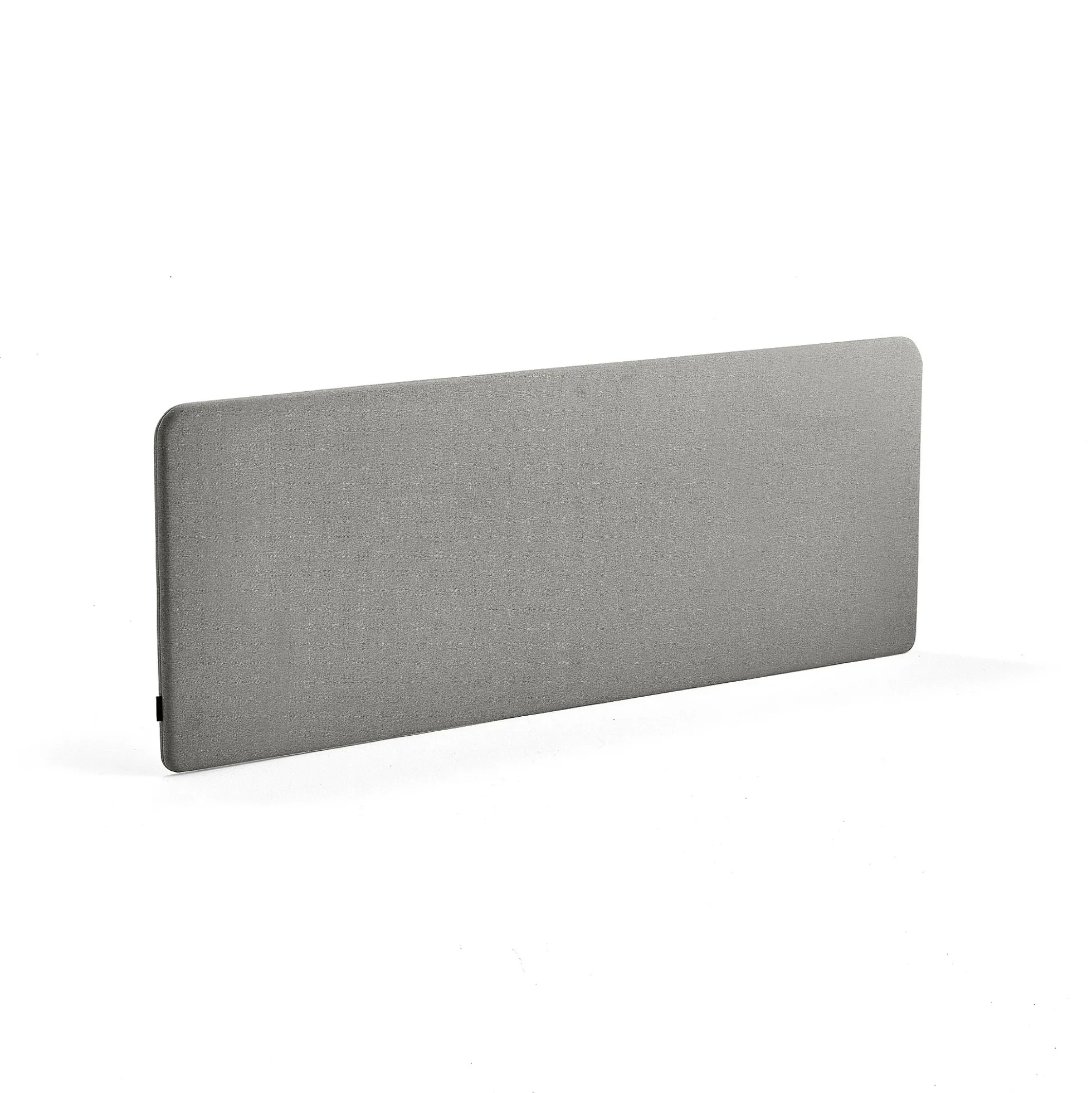 Pöytäsermi ZONE Mustat kiinnikkeet, 1800x650x30 mm, kangas Hush, vaaleanharmaa