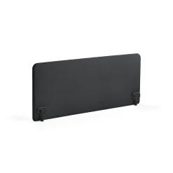 Pöytäsermi ZONE Mustat kiinnikkeet, 1600x650x36 mm, kangas Rivet, antrasiitinharmaa