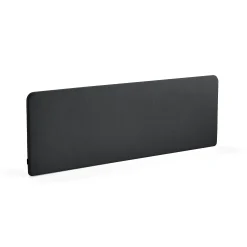 Pöytäsermi ZONE Mustat kiinnikkeet, 2000x650x36 mm, kangas Rivet, antrasiitinharmaa