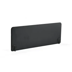 Pöytäsermi ZONE Mustat kiinnikkeet, 1800x650x36 mm, kangas Rivet, antrasiitinharmaa