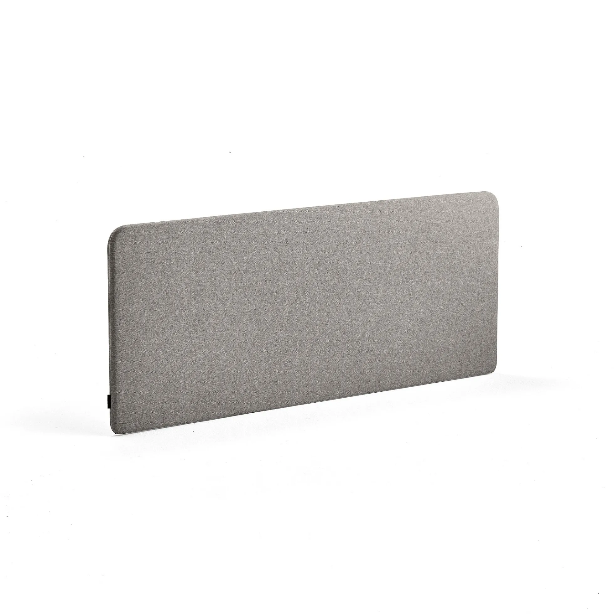 Pöytäsermi ZONE Mustat kiinnikkeet, 1600x650x36 mm, kangas Rivet, hopeanharmaa