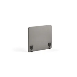 Pöytäsermi ZONE Mustat kiinnikkeet, 800x650x36 mm, kangas Rivet, hopeanharmaa
