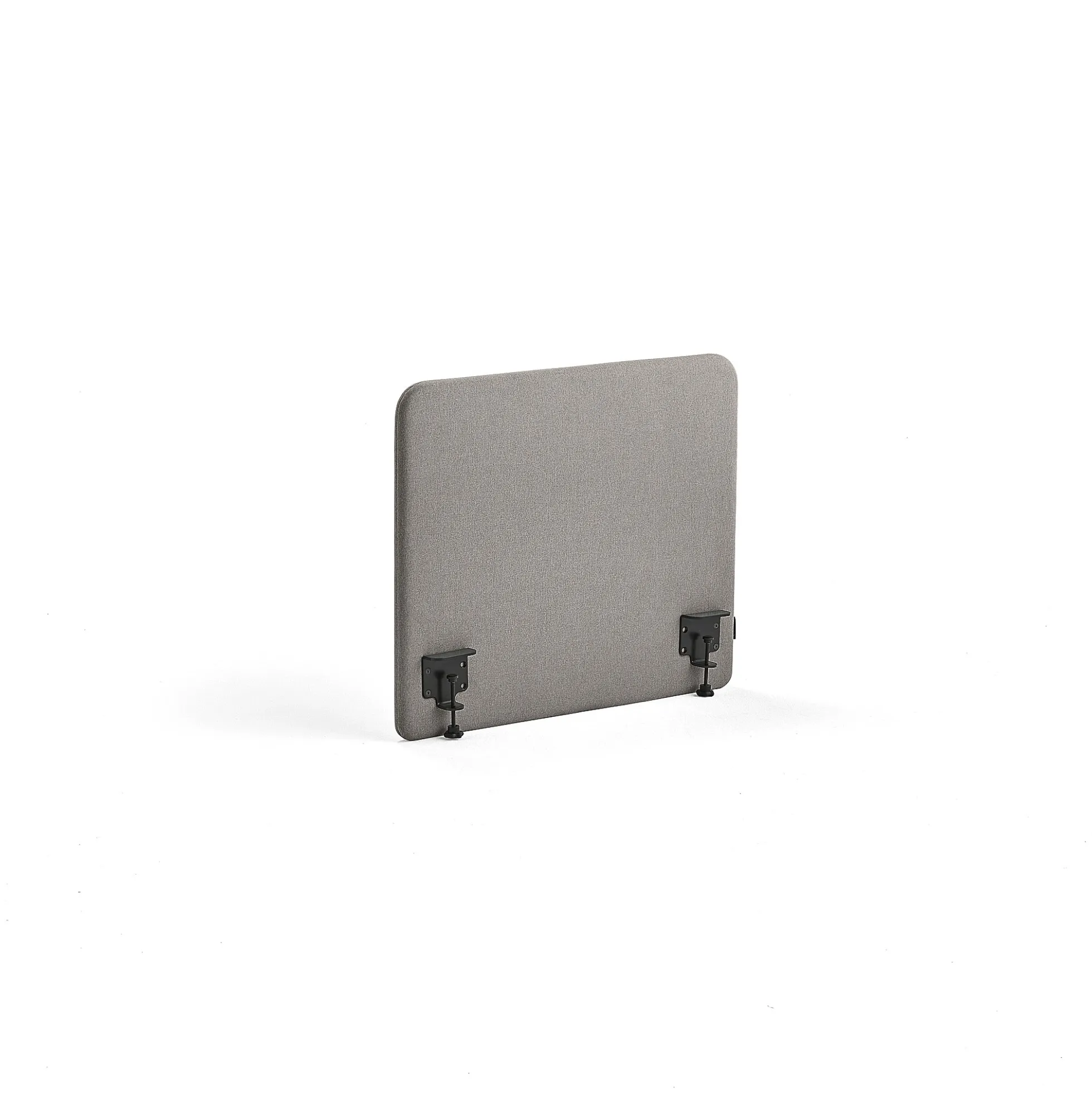 Pöytäsermi ZONE Mustat kiinnikkeet, 800x650x36 mm, kangas Rivet, hopeanharmaa