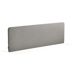 Pöytäsermi ZONE Mustat kiinnikkeet, 2000x650x36 mm, kangas Rivet, hopeanharmaa
