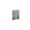 Pöytäsermi ZONE Mustat kiinnikkeet, 600x650x36 mm, kangas Rivet, hopeanharmaa