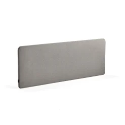 Pöytäsermi ZONE Mustat kiinnikkeet, 1800x650x36 mm, kangas Rivet, hopeanharmaa