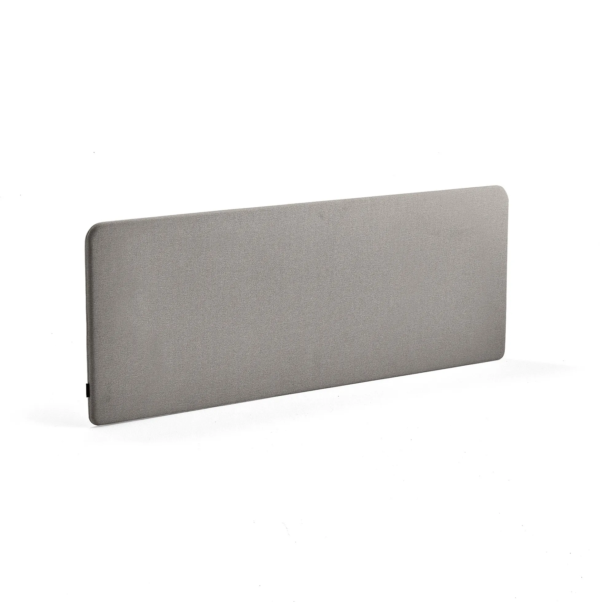 Pöytäsermi ZONE Mustat kiinnikkeet, 1800x650x36 mm, kangas Rivet, hopeanharmaa