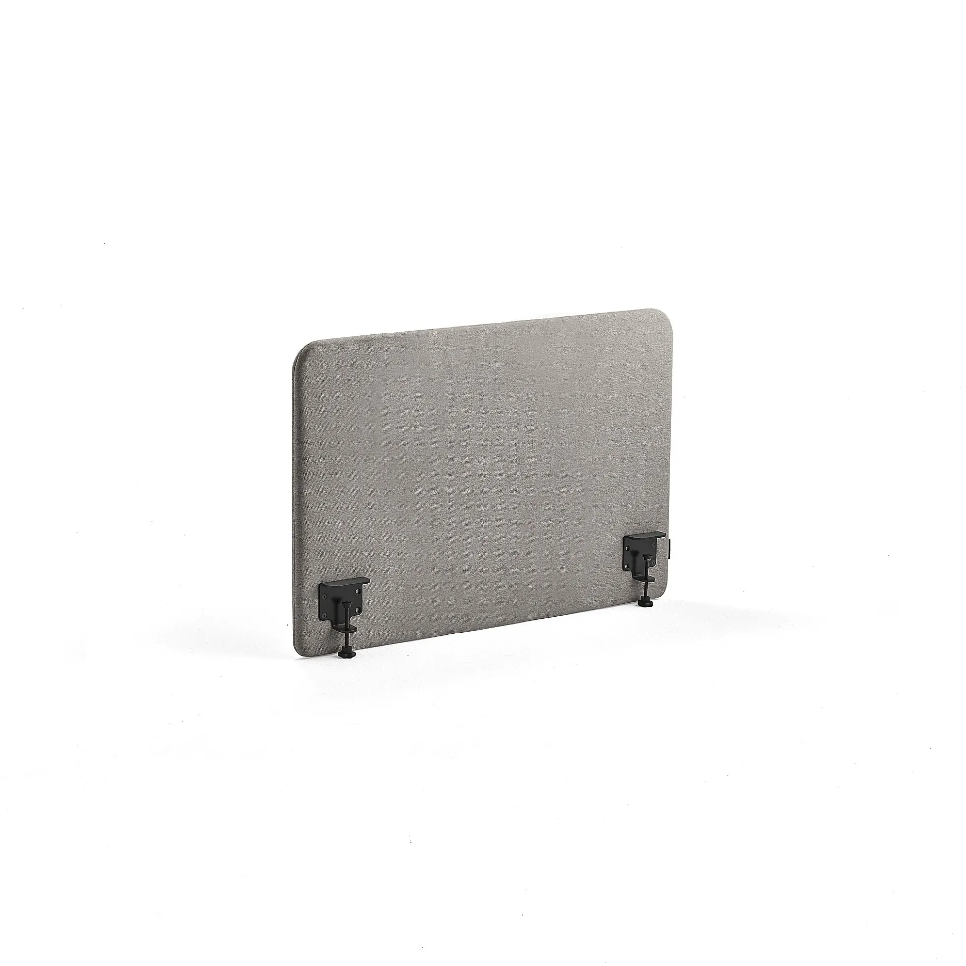 Pöytäsermi ZONE Mustat kiinnikkeet, 1000x650x36 mm, kangas Rivet, hopeanharmaa