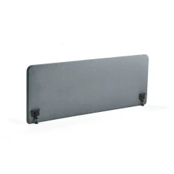 Pöytäsermi ZONE Mustat kiinnikkeet, 1800x650x36 mm, kangas Rivet, siniharmaa