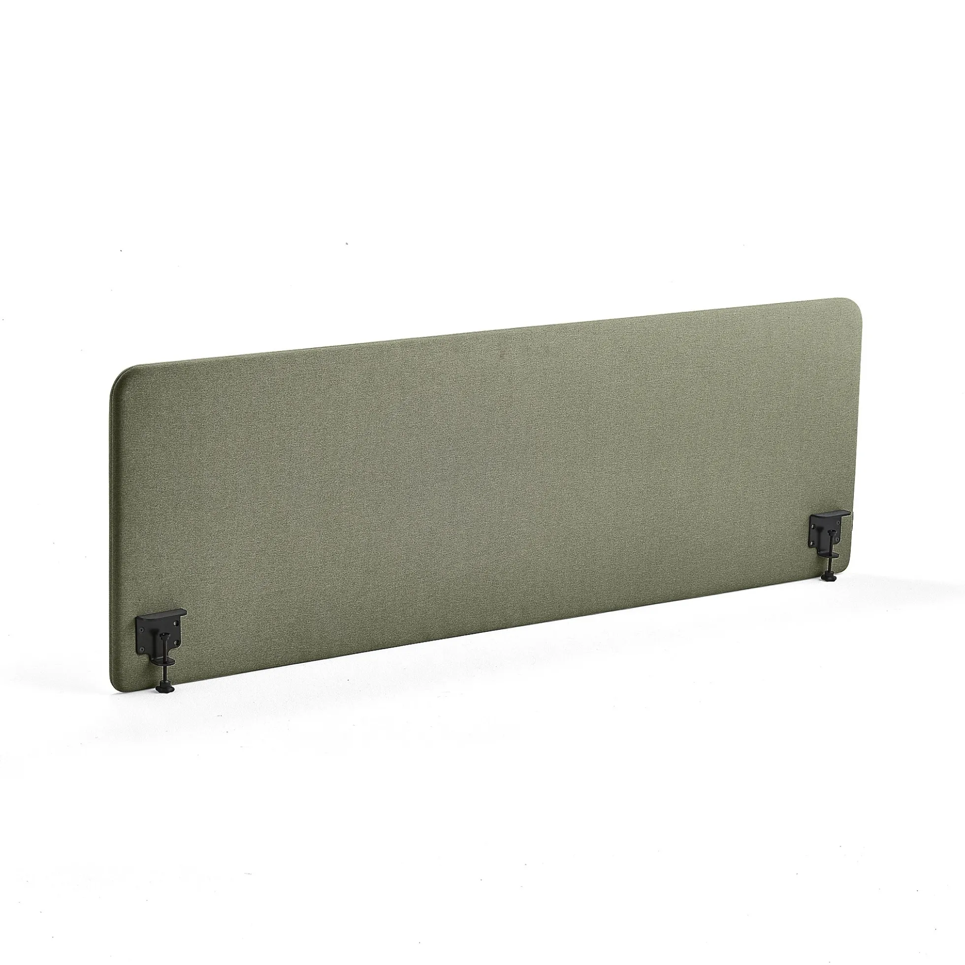 Pöytäsermi ZONE Mustat kiinnikkeet, 2000x650x36 mm, kangas Rivet, sinivihreä
