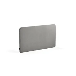 Pöytäsermi ZONE Valkoiset kiinnikkeet, 1200x650x30 mm, kangas Rivet, hopeanharmaa
