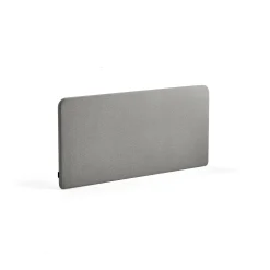 Pöytäsermi ZONE Valkoiset kiinnikkeet, 1400x650x30 mm, kangas Rivet, hopeanharmaa