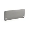 Pöytäsermi ZONE Valkoiset kiinnikkeet, 1800x650x30 mm, kangas Rivet, hopeanharmaa