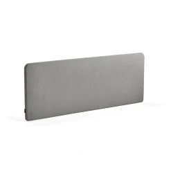 Pöytäsermi ZONE Valkoiset kiinnikkeet, 1800x650x30 mm, kangas Rivet, hopeanharmaa