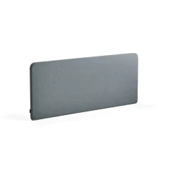 Pöytäsermi ZONE Valkoiset kiinnikkeet, 1600x650x30 mm, kangas Rivet, siniharmaa