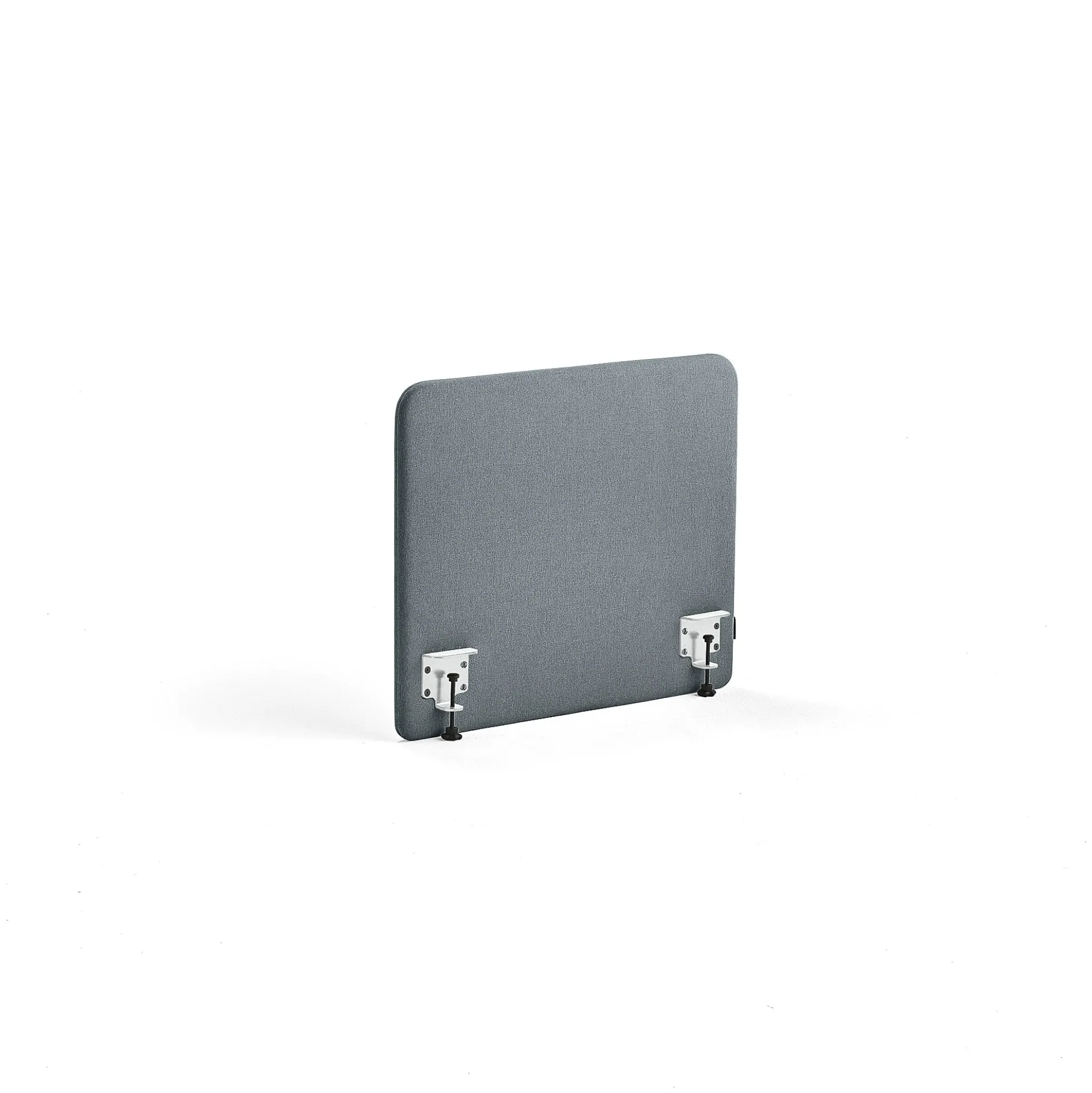 Pöytäsermi ZONE Valkoiset kiinnikkeet, 800x650x30 mm, kangas Rivet, siniharmaa