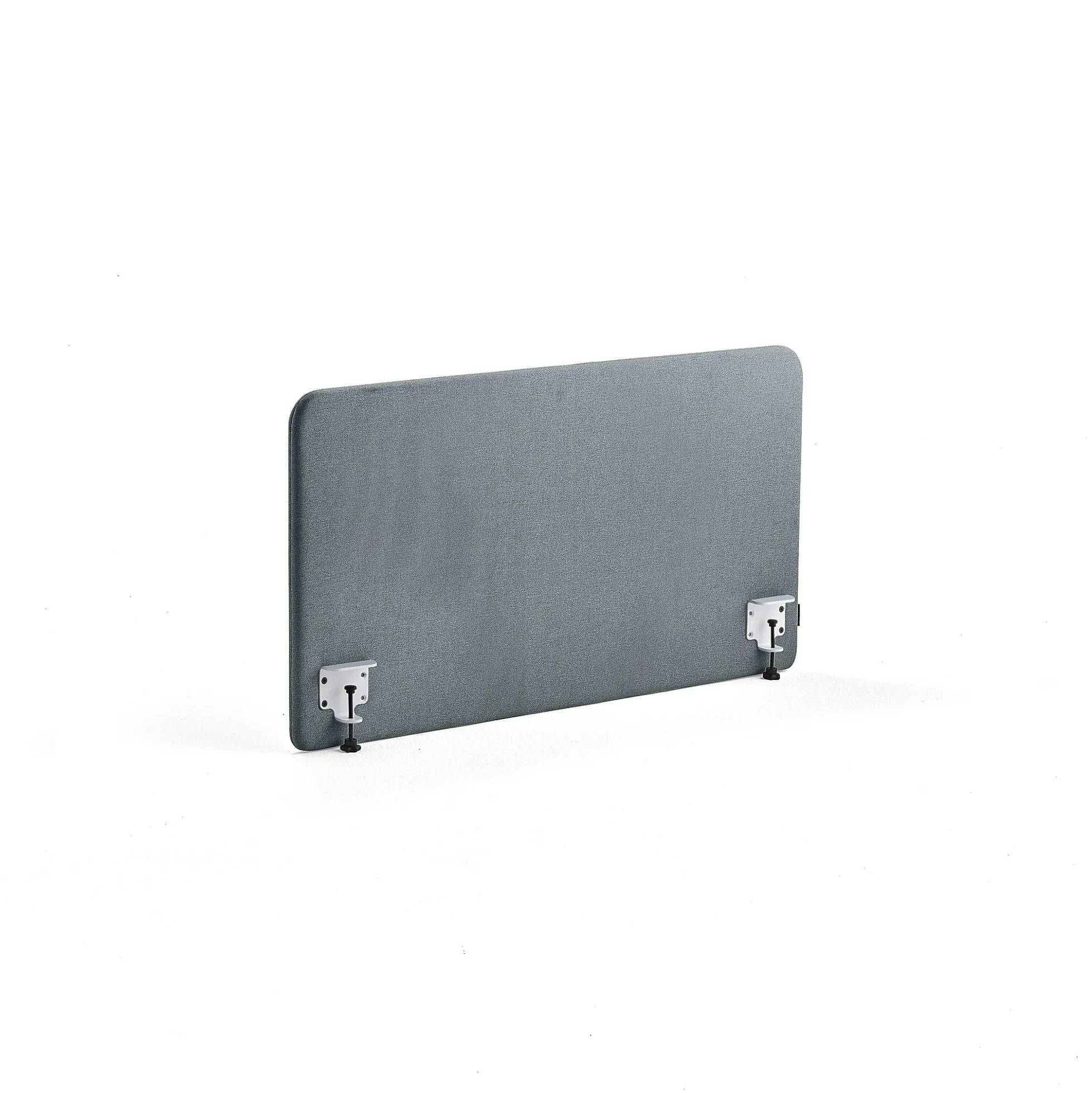 Pöytäsermi ZONE Valkoiset kiinnikkeet, 1200x650x30 mm, kangas Rivet, siniharmaa