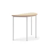 Pöytä SONITUS Ääntä vaimentava linoleumi, puoliympyrä, 1200x600x900 mm, beige, valkoinen
