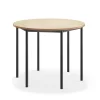 Pöytä SONITUS Ääntä vaimentava linoleumi, pyöreä, Ø1200x900 mm, beige, antrasiitinharmaa