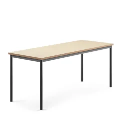 Pöytä SONITUS Ääntä vaimentava linoleumi, 1800x700x720 mm, beige, antrasiitinharmaa