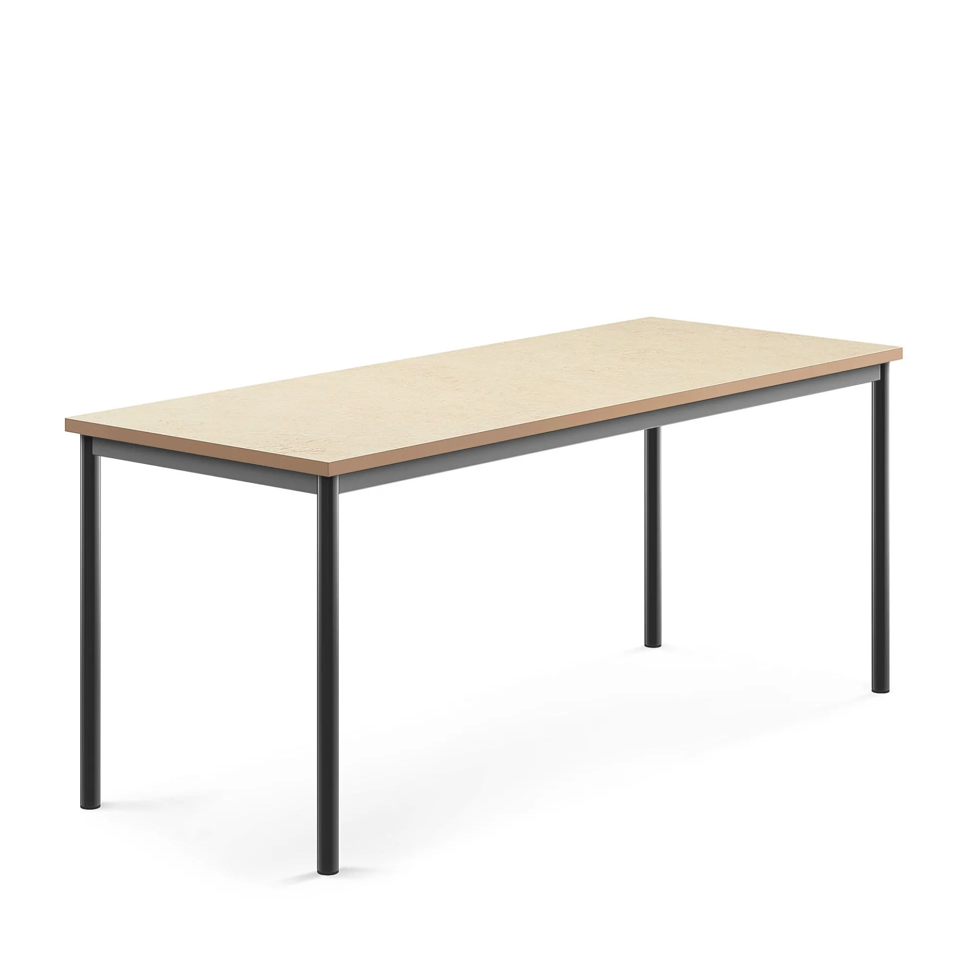 Pöytä SONITUS Ääntä vaimentava linoleumi, 1800x700x720 mm, beige, antrasiitinharmaa