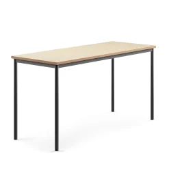 Pöytä SONITUS Ääntä vaimentava linoleumi, 1800x700x900 mm, beige, antrasiitinharmaa