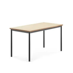 Pöytä SONITUS Ääntä vaimentava linoleumi, 1400x700x720 mm, beige, antrasiitinharmaa