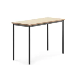 Pöytä SONITUS Ääntä vaimentava linoleumi, 1400x600x900 mm, beige, antrasiitinharmaa