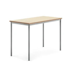 Pöytä SONITUS Ääntä vaimentava linoleumi, 1400x700x900 mm, beige, hopeanharmaa