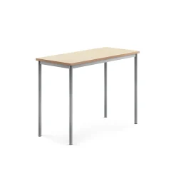 Pöytä SONITUS Ääntä vaimentava linoleumi, 1200x600x900 mm, beige, hopeanharmaa