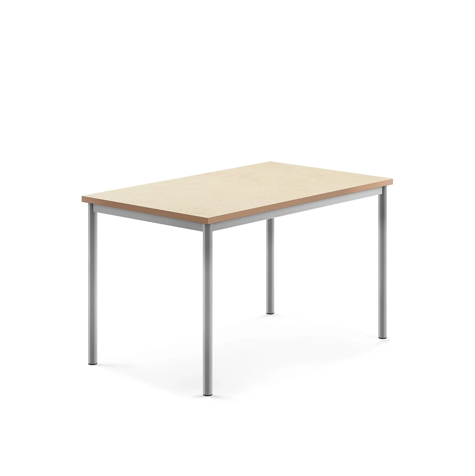 Pöytä SONITUS Ääntä vaimentava linoleumi, 1200x800x720 mm, beige, hopeanharmaa