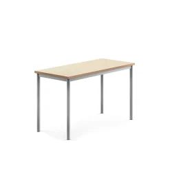 Pöytä SONITUS Ääntä vaimentava linoleumi, 1200x600x720 mm, beige, hopeanharmaa