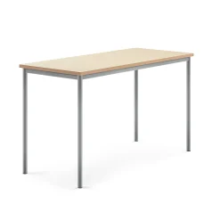 Pöytä SONITUS Ääntä vaimentava linoleumi, 1600x700x900 mm, beige, hopeanharmaa
