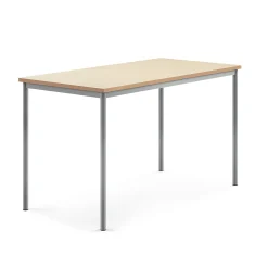 Pöytä SONITUS Ääntä vaimentava linoleumi, 1600x800x900 mm, beige, hopeanharmaa